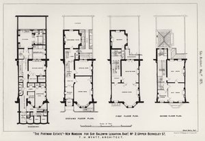 „The Portman Estate”, nowa rezydencja sir Baldwyna Leightona, Baronet, nr 2, Upper Berkeley Street (rycina) autorstwa English School