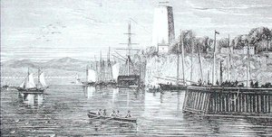 Rzeka Potomac, Waszyngton, USA, z „The Gallery of Geography” ks. Thomasa Milnera, wydana ok. 1880 (rycina) autorstwa English School