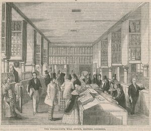 The Prerogative Will Office, Doctors Commons, Londyn autorstwa English School