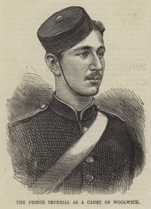 Książę Imperial jako kadet Woolwich (grafika) autorstwa English School