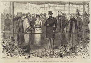 Książę i księżna Walii w Hastings, otwarcie Alexandra Park (rycina) autorstwa English School