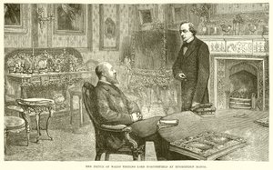 Książę Walii odwiedza Lorda Beaconsfielda w Hughenden Manor autorstwa English School