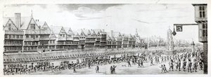 Procesja Marii Medycejskiej wzdłuż Cheapside, 1638, opublikowana przez Williama Herberta (1771-1851) i Roberta Wilkinsona (fl.1785-1825) 1809 autorstwa English School