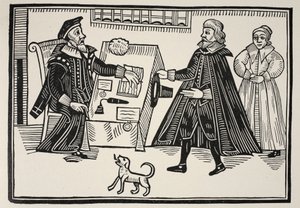 Proctor i Parator, strona tytułowa traktatu o nadużyciach i nadużyciach sądów duchowych, 1641 autorstwa English School