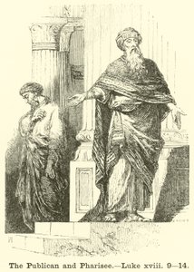 Celnik i faryzeusz, Łukasz, xviii, 9, 14 autorstwa English School