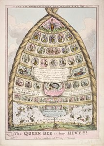 „The Queen Bee in her Hive”, alegoria brytyjskiej hierarchii społecznej, opublikowana przez GS Tregeara autorstwa English School