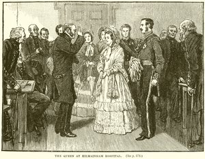 Królowa w szpitalu Kilmainham autorstwa English School