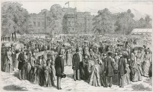 Queens Garden Party w Pałacu Buckingham autorstwa English School