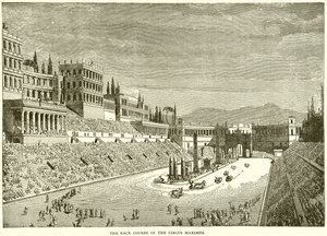 Tor wyścigowy w Circus Maximus autorstwa English School