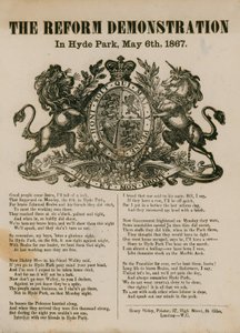 Demonstracja reform w Hyde Parku, 6 maja 1867 r. autorstwa English School