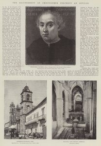 Pochówku Krzysztofa Kolumba w Sewilli (grawerowanie) autorstwa English School
