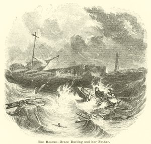 Ratunek, Grace Darling i jej ojciec autorstwa English School