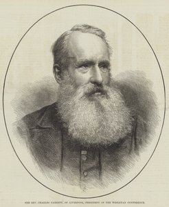 Wielebny Charles Garrett z Liverpoolu, przewodniczący Konferencji Wesleyańskiej (rycina) autorstwa English School