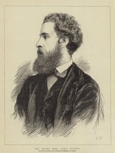 Szanowny Lord Lytton (rycina) autorstwa English School