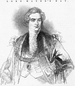 The Right Honorable The Lord Mayor, Sir G. Carroll, ilustracja z „The Illustrated London News”, 1846 autorstwa English School