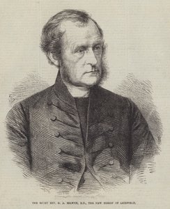 Prawowielebny G A Selwyn, DD, nowy biskup Lichfield (rycina) autorstwa English School