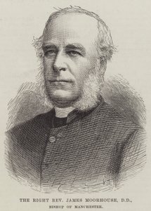 The Right Reverend James Moorhouse, DD, biskup Manchesteru (rycina) autorstwa English School