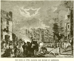 zamieszki 1780; plądrowanie domów katolików
