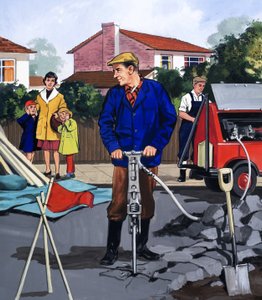 Koparka drogowa autorstwa English School