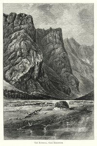 Romsdal, niedaleko Horgheim (rycina) autorstwa English School