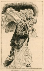 Akademia Królewska; Londyn; Lord Salisbury przetransportowany - przez radość autorstwa English School