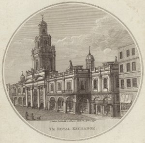 Royal Exchange w City of London autorstwa English School