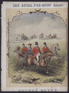 The Royal Fox Hunt Galop, autor: Arthur Mayne (kolorowa litografia) autorstwa English School