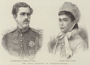 Królewskie Małżeństwo w Carlsruhe (rycina) autorstwa English School
