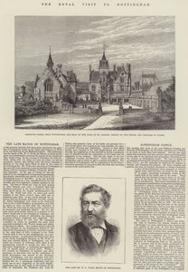 Królewska wizyta w Nottingham (grawerowanie) autorstwa English School