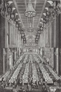 Królewski bankiet w Guildhall w dniu 9 listopada 1837 r autorstwa English School
