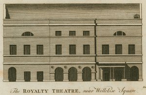 Teatr Royalty, Well Street, Wellclose Square, Londyn autorstwa English School