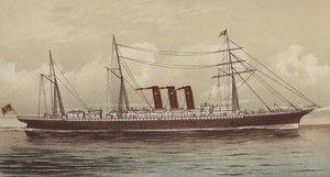 SS „City of New York”, Inman i International Line (chromolitho) autorstwa English School