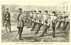 Kadeci z Sandhurst na ćwiczeniach z bagnetem, skróćcie ręce! autorstwa English School
