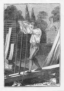Sawyer, z „Młody kupiec lub Księga handlu angielskiego”, 1839 autorstwa English School
