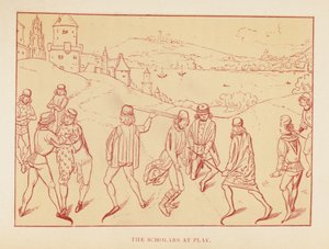 The Scholars at Play (kolorowa litografia) autorstwa English School