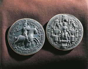 Pieczęć króla Anglii Edwarda III (metal) autorstwa English School
