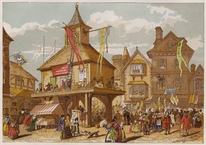 Jubileusz Shakspere w Stratford-upon-Avon (kolor lito) autorstwa English School