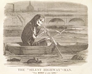 Człowiek „Cicha autostrada”, „Twoje PIENIĄDZE albo ŻYCIE”, rysunek z „Punch, czyli londyński Charivari”, 10 lipca 1858