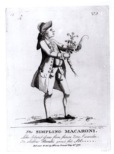 The Simpling Macaroni, opublikowane przez N. Darly, 13 lipca 1772 (rycina) (zdjęcie bw) autorstwa English School