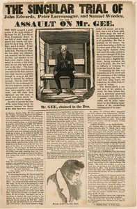 Pojedynczy proces za napaść na pana Gee, 1834 autorstwa English School