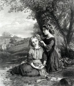Siostry, opublikowana w Art Journal (1867), rycina C. Cousen, 1867 autorstwa English School