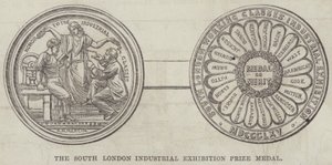 Medal Nagrody Wystawy Przemysłowej w południowym Londynie (grawerowanie) autorstwa English School