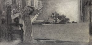 Czar, ok. 1870 (węgiel na papierze) autorstwa English School