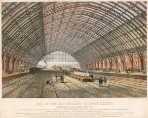 St Pancras, Midland Railway Station, Londyn, wzniesiony w latach 1866-69 autorstwa English School