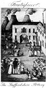 Garncarstwo Staffordshire, zaczerpnięte z 1827 r. autorstwa English School