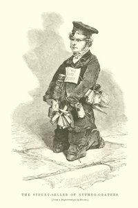 Uliczny sprzedawca gałki muszkatołowej (rycina) autorstwa English School