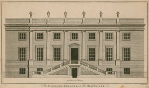 The Surgeons Theatre w Old Bailey, Londyn autorstwa English School