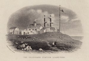 Stacja Telegraficzna, Llandudno (grawerunek) autorstwa English School