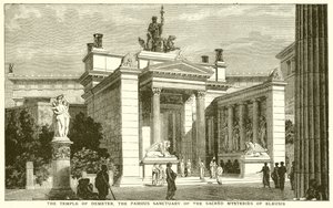 Świątynia Demeter, słynne sanktuarium świętych tajemnic Eleusis autorstwa English School