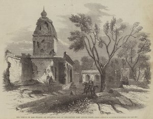 Świątynia Ram Swamee, zaawansowana placówka brytyjskiego obozu przed Delhi (rycina) autorstwa English School
